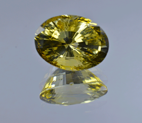 11 carat natural yellow sapphire gemstone from Sri Lanka