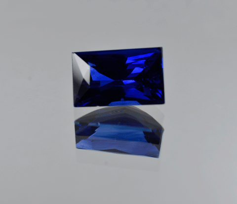 12mm Rectangle Royal Blue Sapphire from Ceylon 