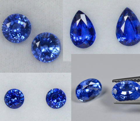 Ceylon Blue Sapphires in 1 carat and under 1 carat