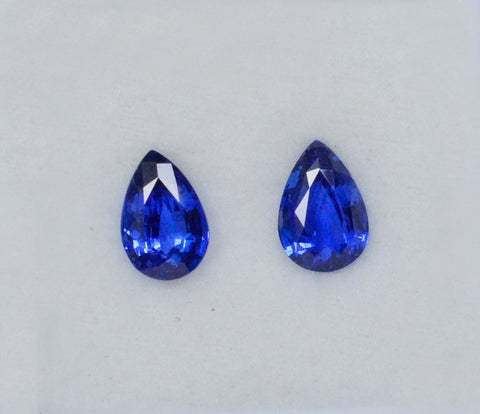 Pear shaped Ceylon Blue Sapphires