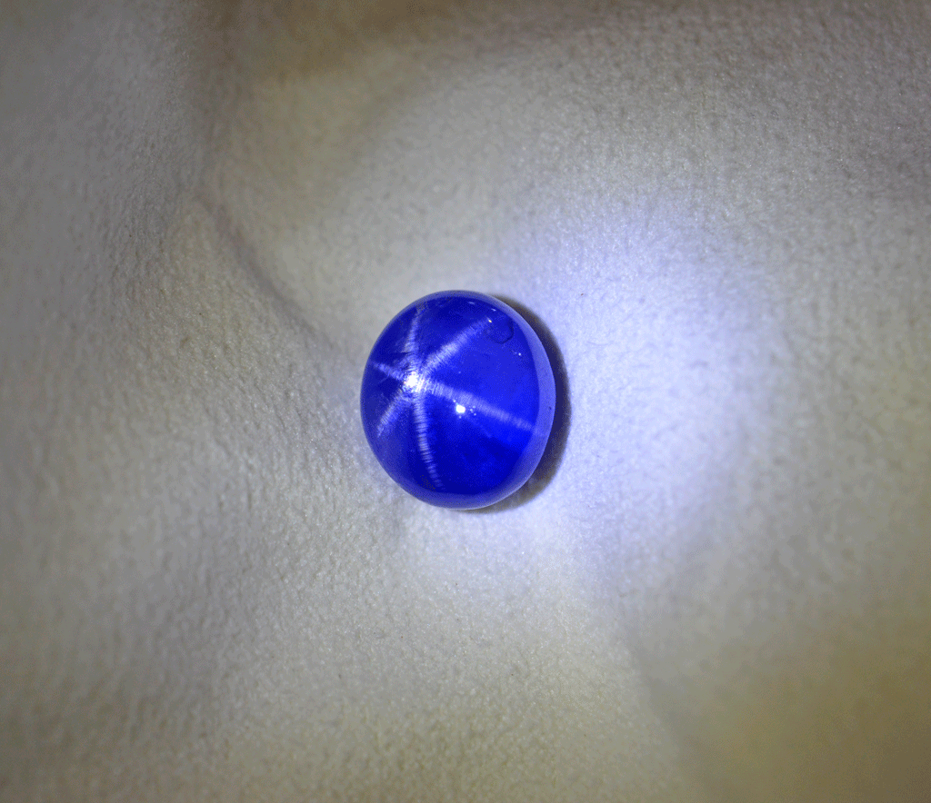 12.10 Carat 6 Ray Blue Star Sapphire from Ceylon Elizabeth Jewellers