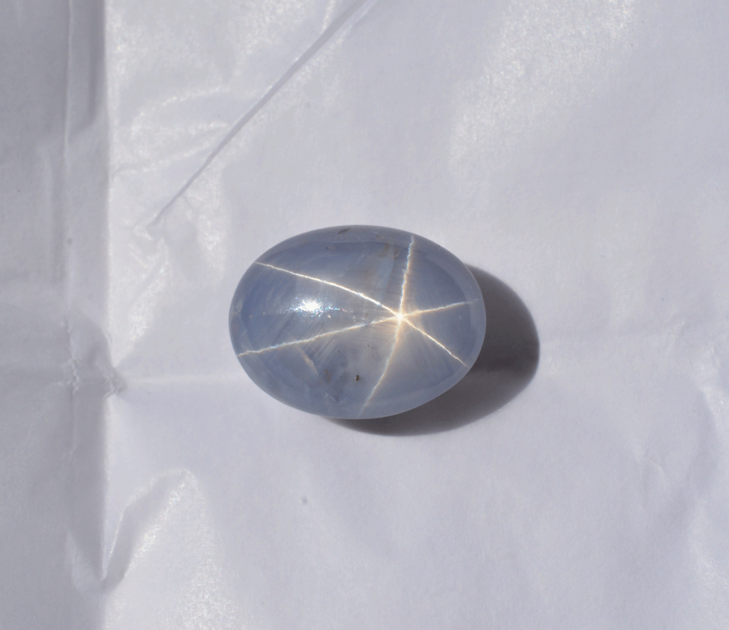40.85 Carat 6-Ray Blue Star Sapphire from Ceylon