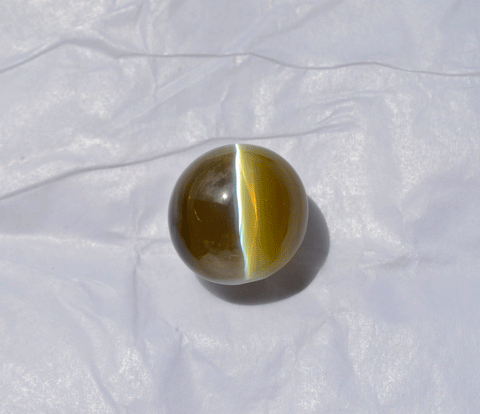 Natural Cat's Eye Chrysoberyl Gemstone from Ceylon