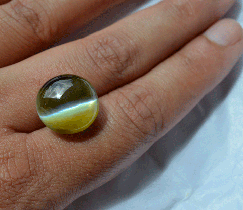 Natural Cat's Eye Chrysoberyl Gemstone from Ceylon