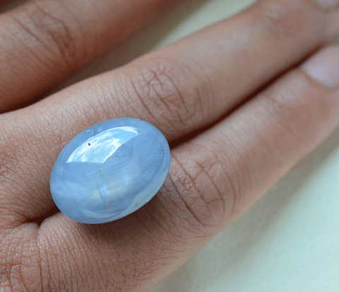 grey blue star sapphire from Sri Lanka