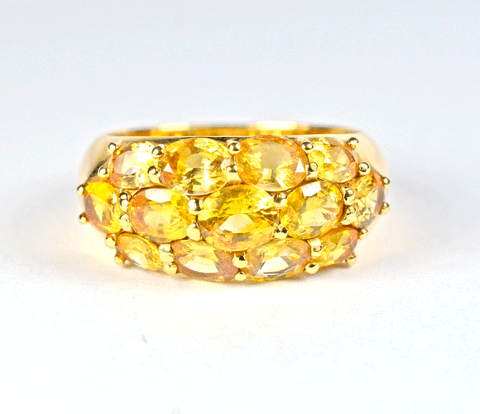 yellow sapphire ring in yellow gold