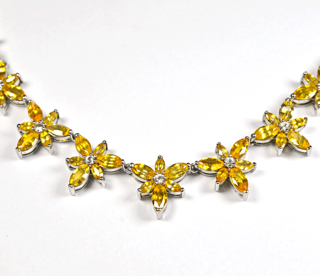 Yellow sapphire 2025 necklace designs