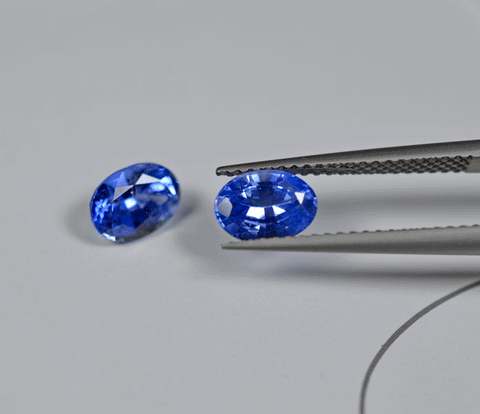 Loose Ceylon blue sapphire gemstones in 1 carat or less