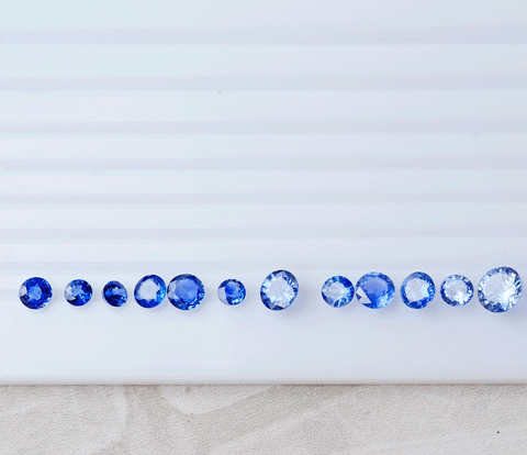 loose gemstones, single blue sapphire gems from Sri Lanka