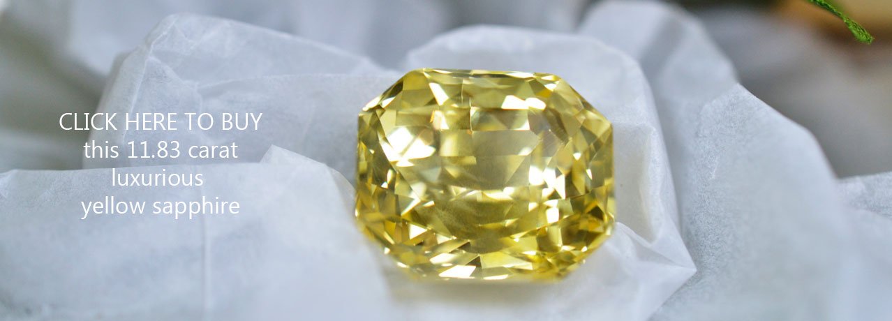 11 carat Ceylon yellow sapphire